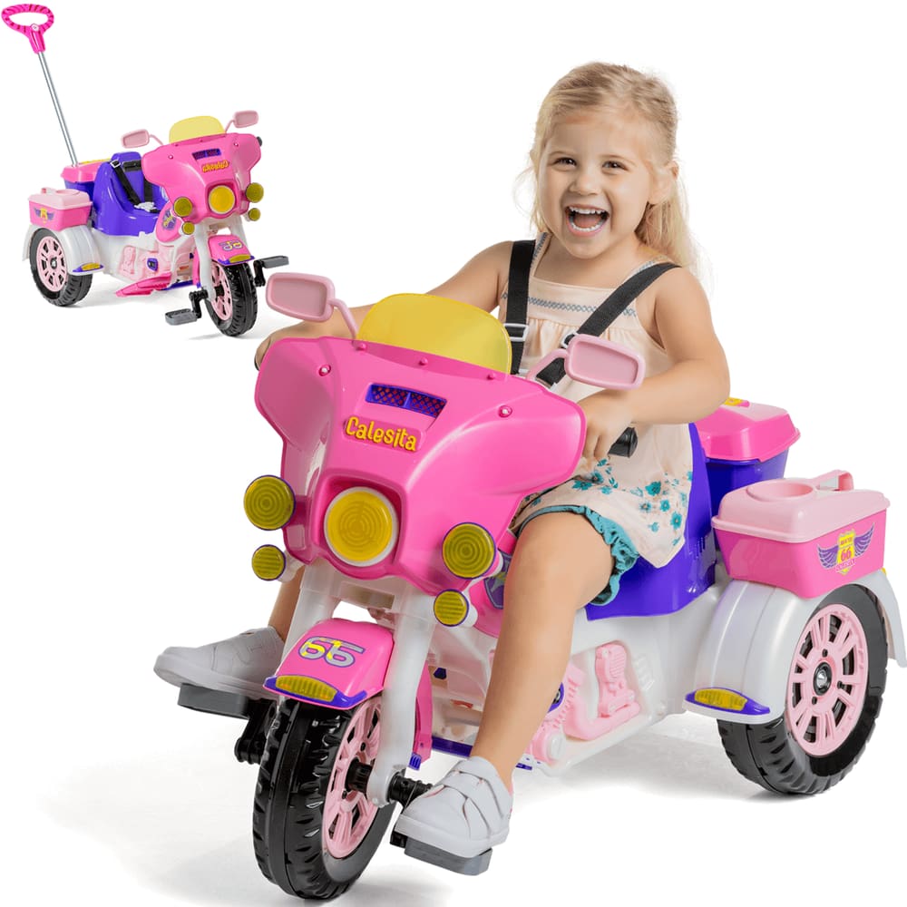 Carrinho de Passeio e Pedal Calesita Street Classic Pop Rosa