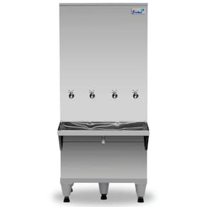 Bebedouro Industrial de Coluna Frisbel 200 Litros 3 Torneiras Gelada e 1 Natural Inox - 220V