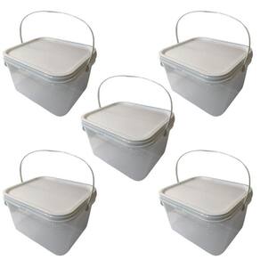 Balde Para Uso Escolar 2.4L Transparente-Kit 5 Pçs