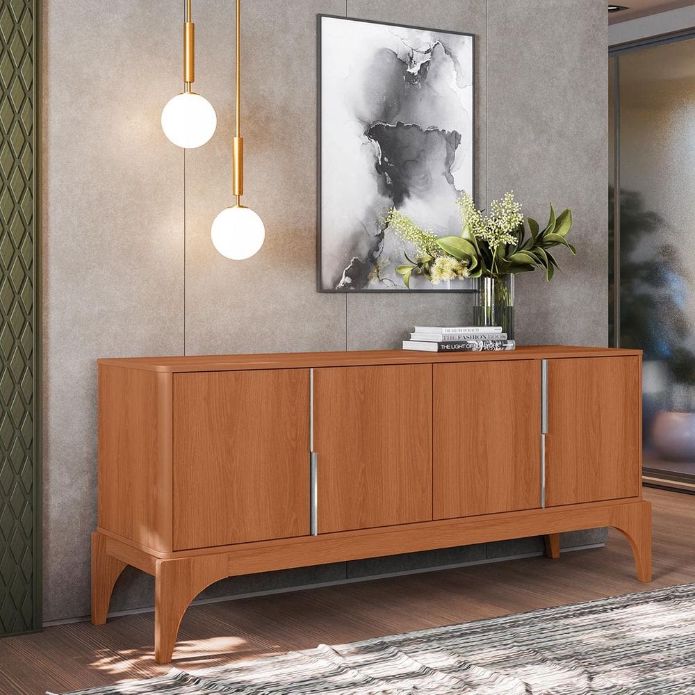 Aparador Buffet Amalfi com 4 Portas Jequitiba - Lukaliam