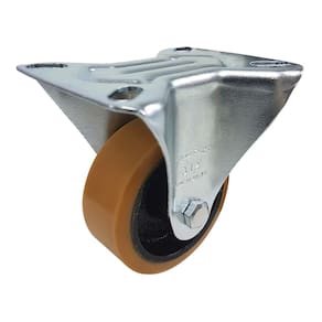 Rodízio Fixo 3” FLR 312 UFN 170kg PU Laranja com Bucha 106743 Rod-Car