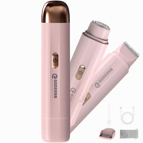 Aparador de barbeador de biquíni GODERSB para mulheres USB recarregável rosa