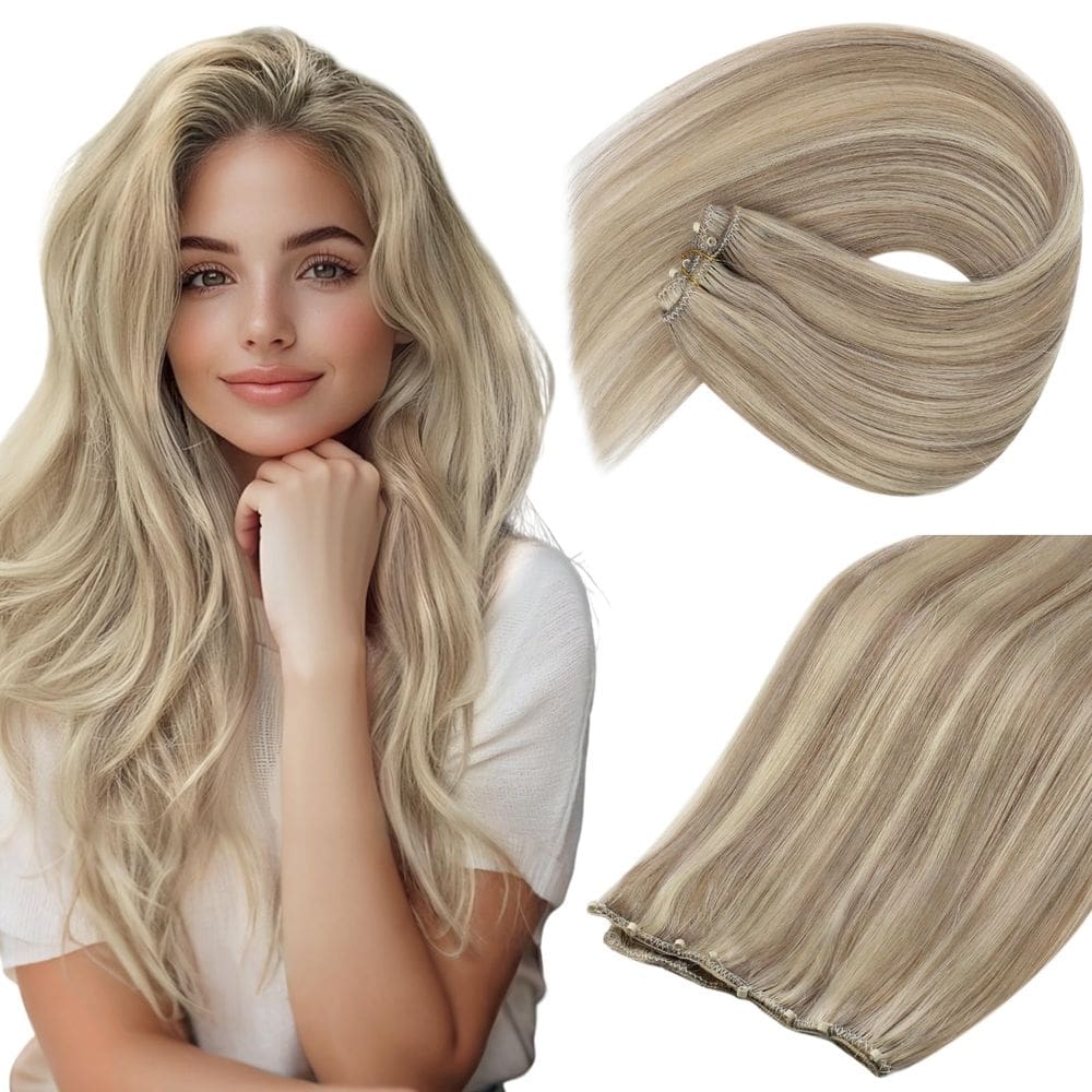Extensões de cabelo Sunny Hair Beaded Weft Human Hair 24