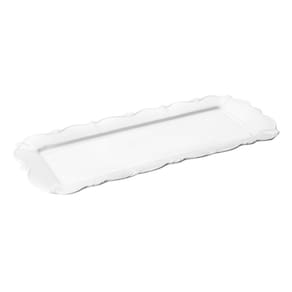 Travessa Retangular em Porcelana Fancy Branco 32x14cm Wolff