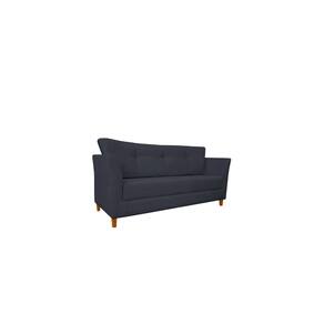 Namoradeira Decorativa Sala Estar Isis 3 Lugares 1,80 Veludo Grafite - Montanaris Decor