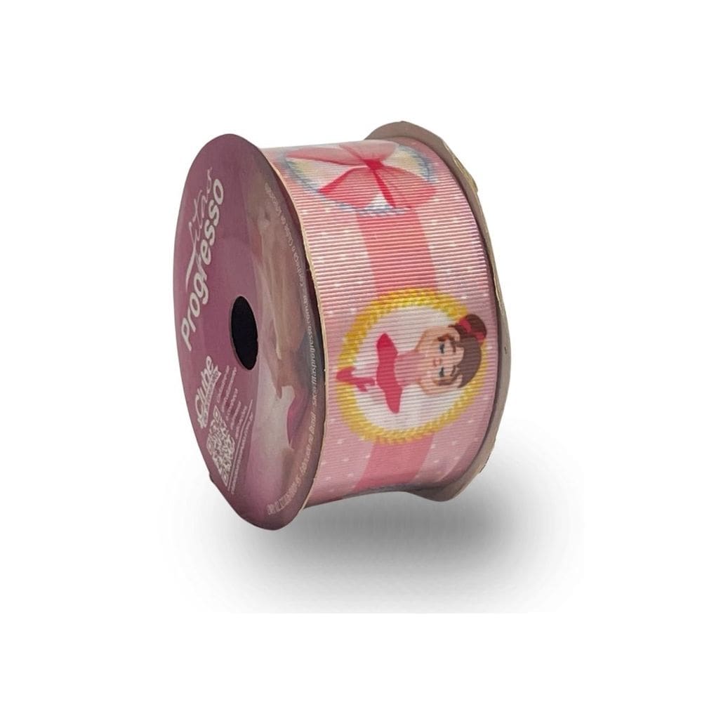 Fita De Gorgurão Estampada 38mm Progresso Nº9 | Bailarina