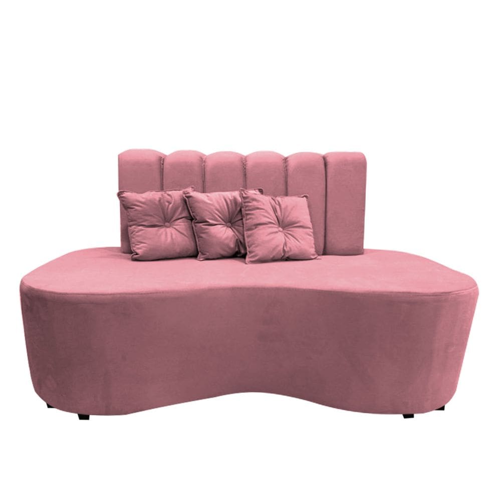 Sofa Curvo Feijão Organico Lisboa Rosa