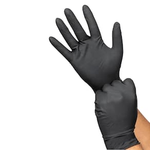 10UN Luva Black Látex Reutilizável Tamanho G Vertix