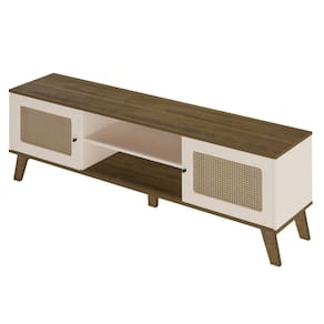 Rack Bancada Para Tv 75 Pol 180 cm 4524 Pinho Off White ARLY