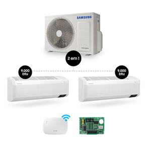 Bi-Split Samsung WindFree 18.000 BTUs (Hi Wall 2x9.000) Quente/Frio com WiFi