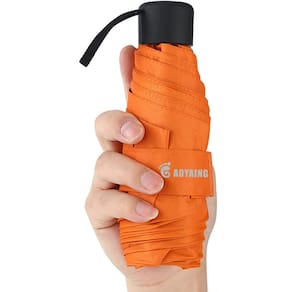 Guarda-chuva GAOYAING Small Mini com estojo compacto e leve laranja