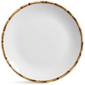Prato Raso Bambu Branco Ceramica 27cm Scalla
