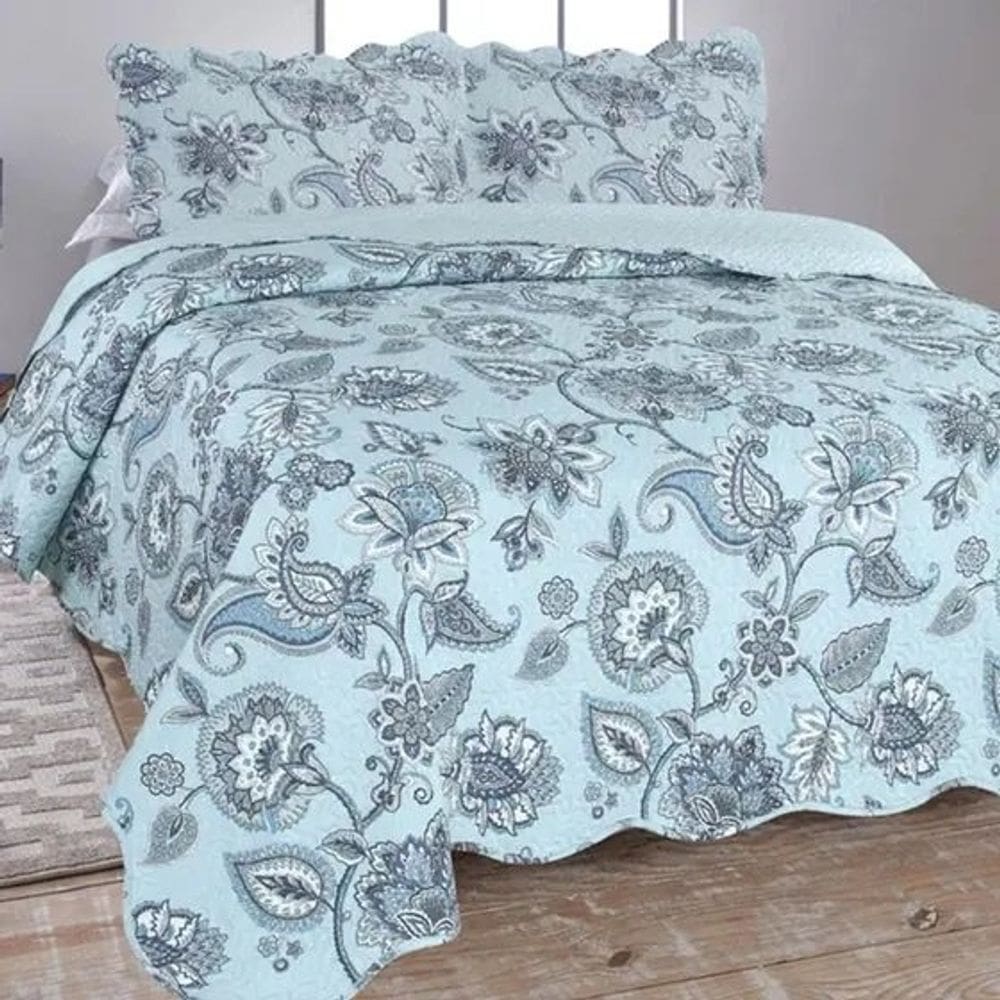 Colcha Cobre Leito Ultrassonic Dupla Face Estampada King 280x260cm - Araguaína
