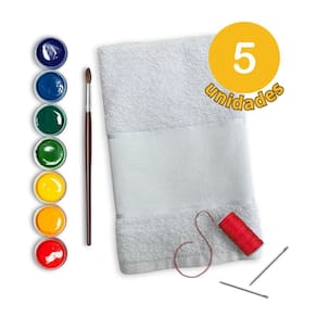 Lavabo Para Artesanato 100% Algodão Kit 5 Unidades Branco