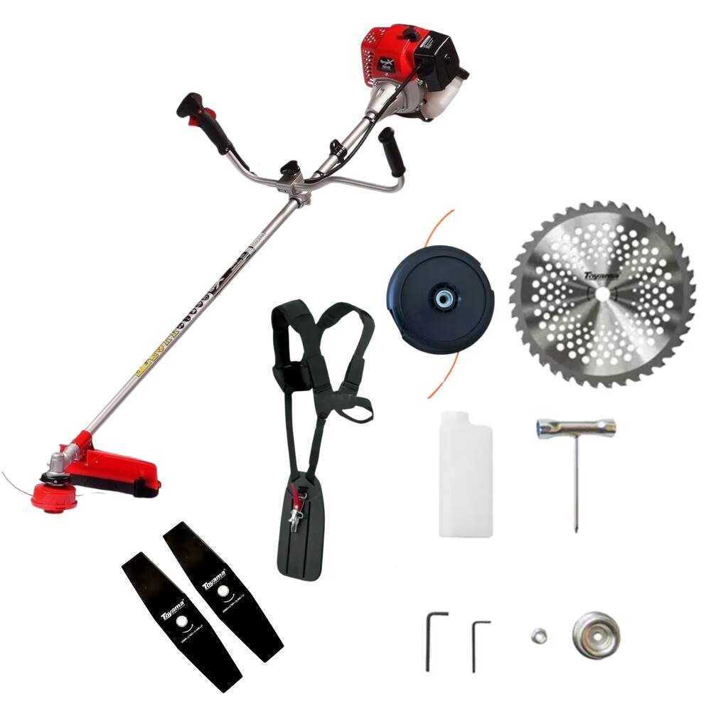 Roçadeira A Gasolina Lateral 2T Toyama Tbc43x Com Kit Carretel E 3 Lâminas