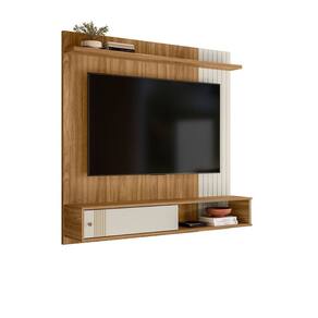 Painel Suspenso para TV até 55" Milao 136cm Cor Nature e Off White - Peternella