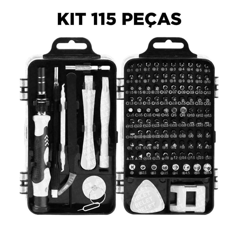 Kit Ferramentas Reparo Celular Multiuso 115 Peças