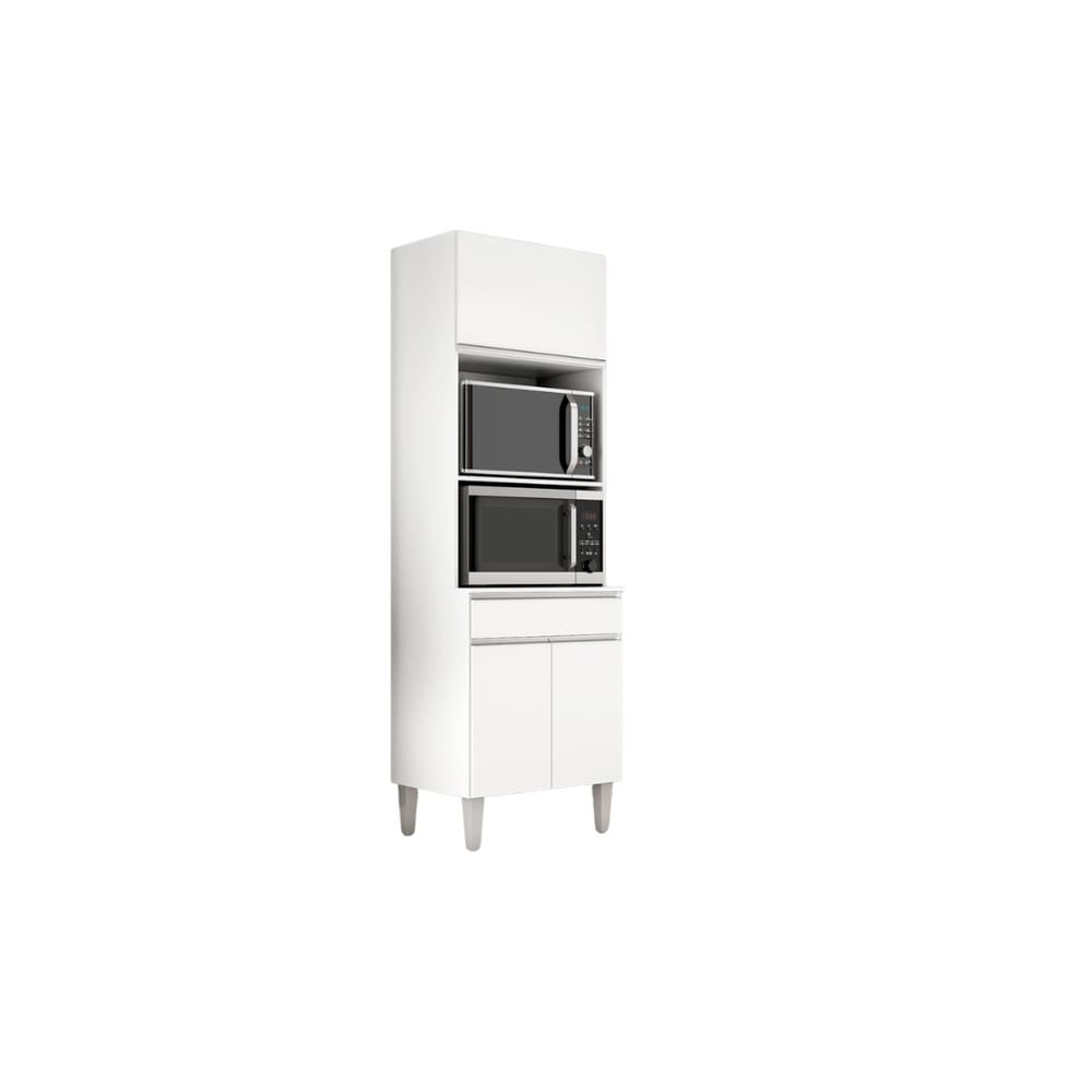 Paneleiro Torre Quente 3 Portas para Cozinha Madrid Branco - Montanaris Decor