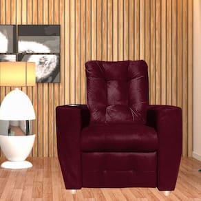 Poltrona Do Papai Reclinável Suede Porta Copo Perola Bordo