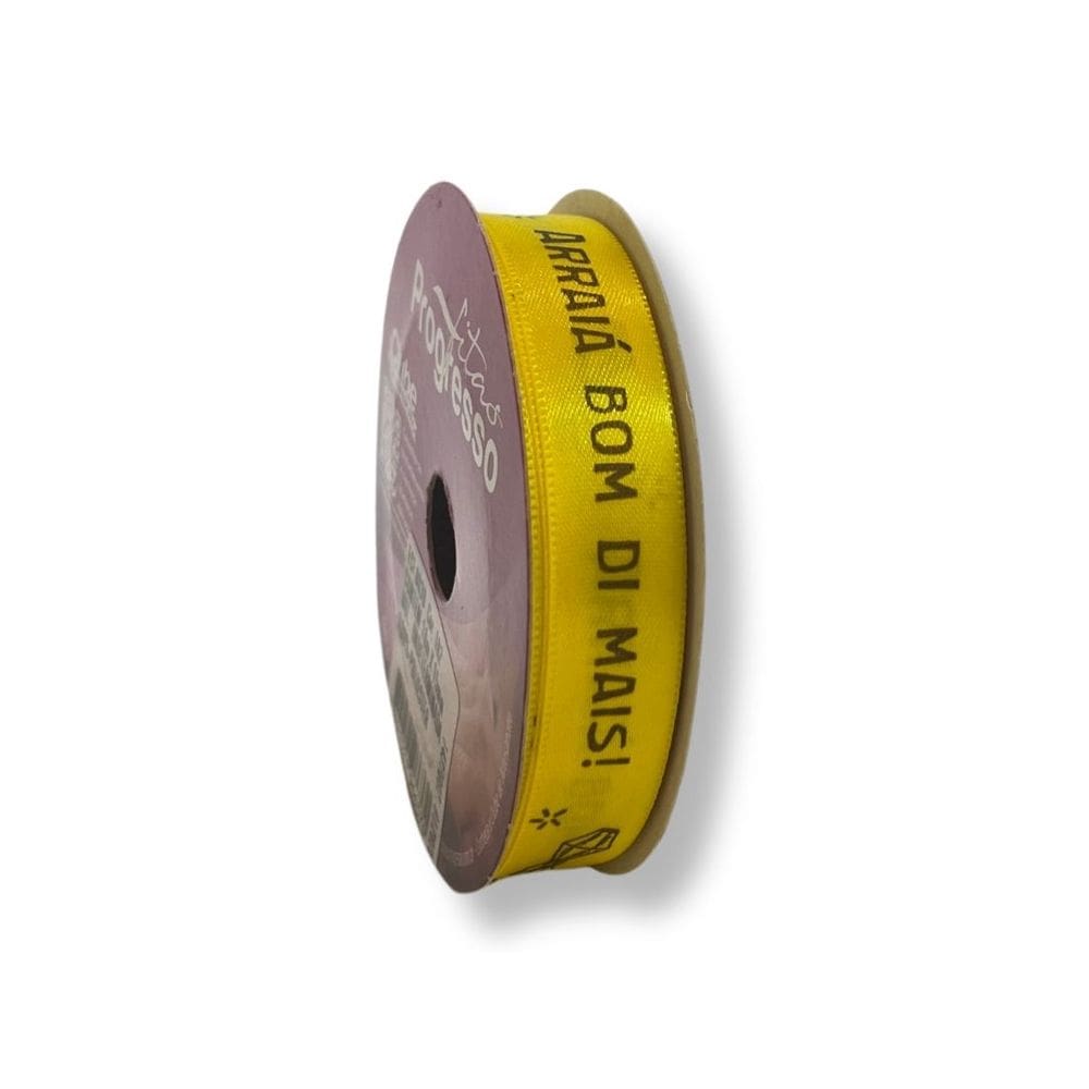 Fita de Cetim Estampada 15mm 10 Metros - Arraiá Bom Di Mais