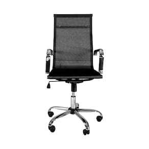Cadeira Escritorio Diretor Giratoria Premium Preto em Tela MAXOFFICE