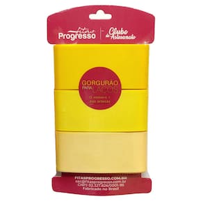 Cartela Fita De Gorgurão KGL001 38mm Tons De Amarelo | 9 Metros