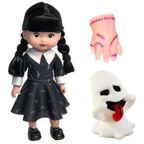 Boneca Wandinha Família Addams Fantasminha E Mãozinha Como Extras