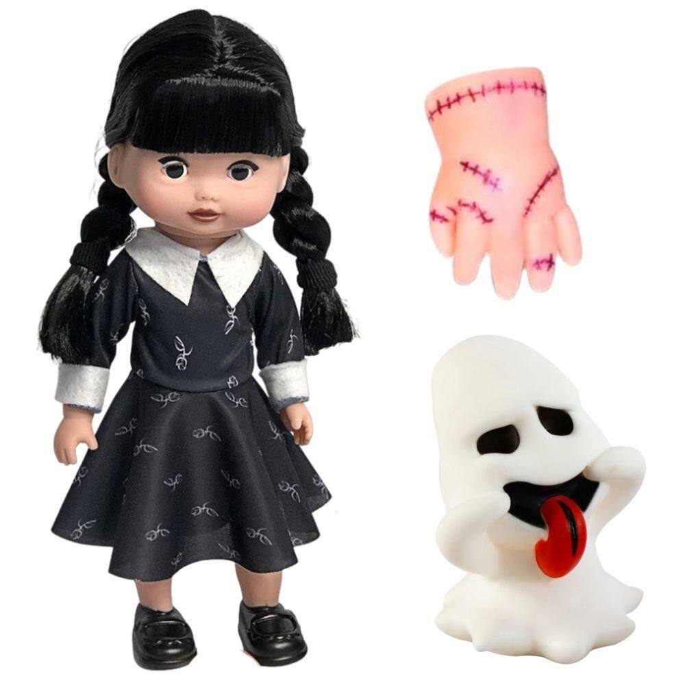 Boneca Wandinha Com Fantasminha E Mãozinha Perfeita Para Decoração E Criança Brincar