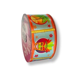 Fita De Cetim Estampada 38mm Progresso Nº9 10 Metros - Havai