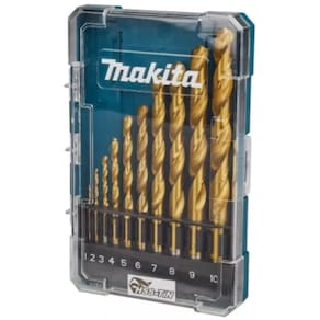 Jogo de Broca 10 peças titanio 1-10mm HSS MAKITA D-72849