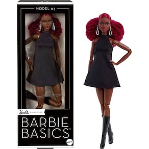 Boneca de colecionador Barbie Basics modelo 03 com cabelo vermelho encaracolado