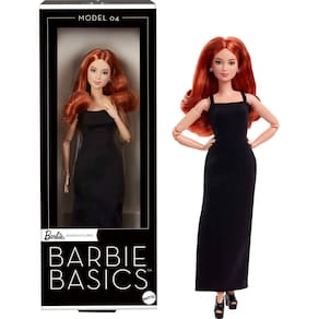 Boneca de colecionador Barbie Basics modelo 04 com cabelo vermelho encaracolado