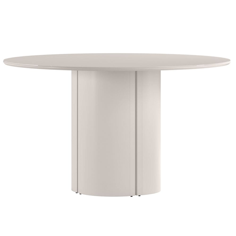 Mesa de Jantar 6 Lugares Redonda 135cm Verbena N01 Off White - Lyam Decor