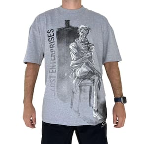 Camiseta Lost Full Front Joker SM25 Masculina Cinza Mescla