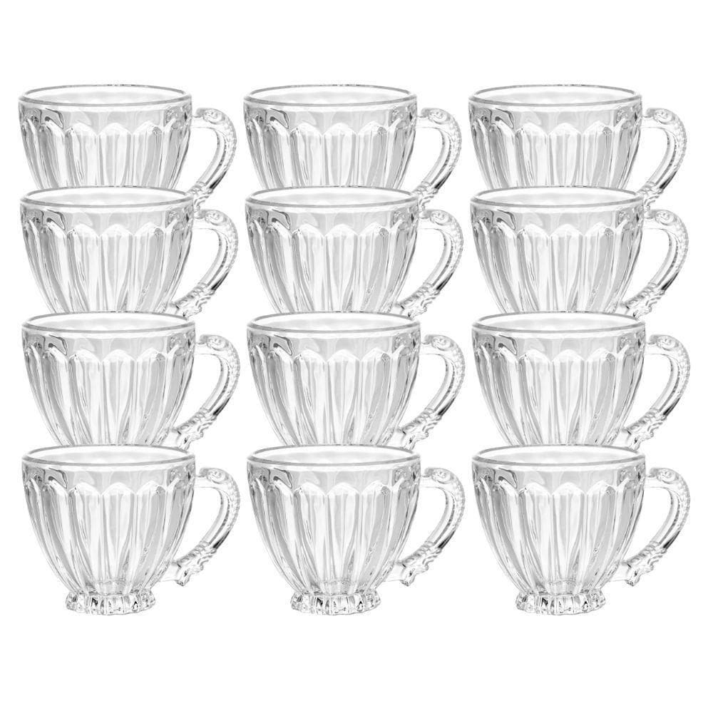 Jogo 12 XícarasDe Chá De Cristal Ecológico Café Imperial 200ml Lyor