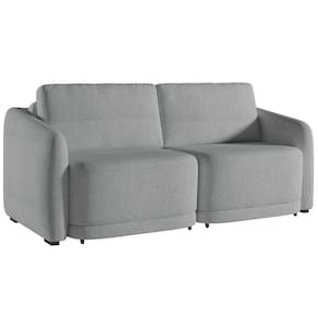 Sofá Cama Casal Para Sala 236cm Polska K04 Bouclê Cinza Claro - Mpozenato