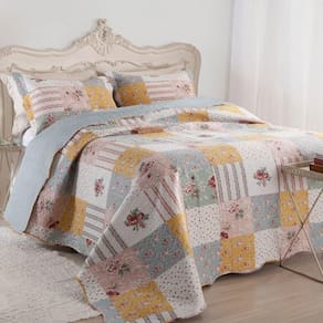 Kit Cobre Leito Colcha Queen Boutex Dupla Face Holanda 100% Poliéster