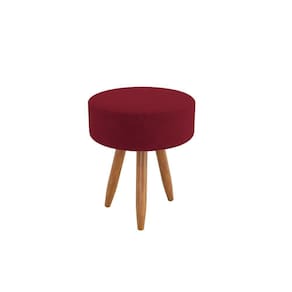 Puff Redondo Conforto Elegante Sala, Quarto E Escritório Marsala