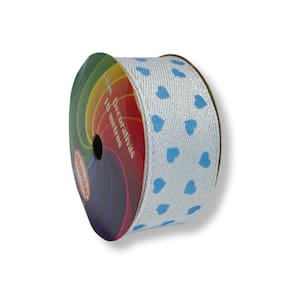 Fita Jeans Metalizada de Coração 38mm 10 Metros