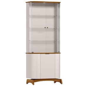 Cristaleira Para Sala De Jantar Bar 3 Portas Verbena N01 Off White Ypê - Lyam Decor