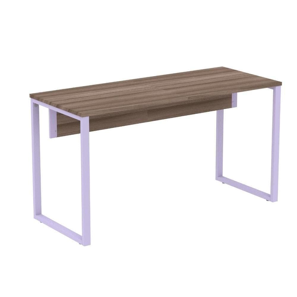 Mesa Escritório P25 Tub Pandin 120 Cm (larg) Tampo Mdp Walnut Pé Aço Tubular Lilás