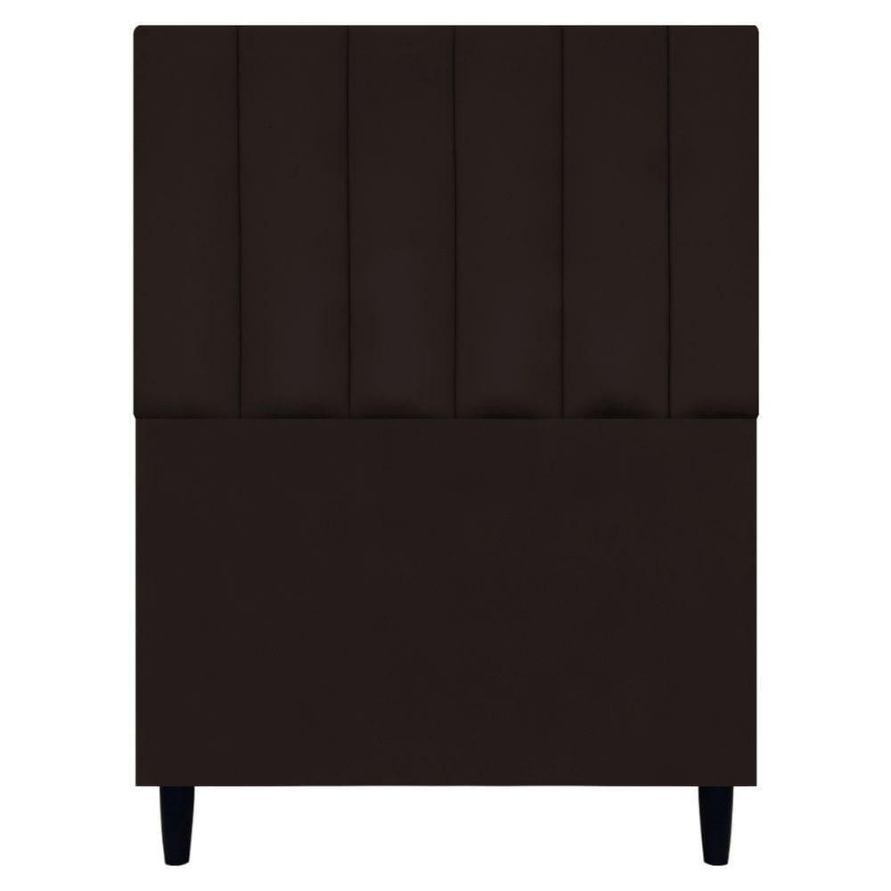 Cabeceira Para Cama De Solteiro 90 Cm Suede Marrom Suede