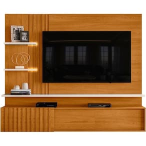 Painel Suspenso Para Tv 65 Polegadas Com 3 Portas Atenis Cinamomo/off White