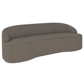 Sofá 4 Lugares Para Sala De Estar Living 260cm Theo D06 Bouclê Castor - Mpozenato
