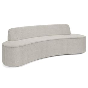 Sofá 2 Lugares Para Sala De Estar Living 150cm Koane D06 Bouclê Creme - Mpozenato