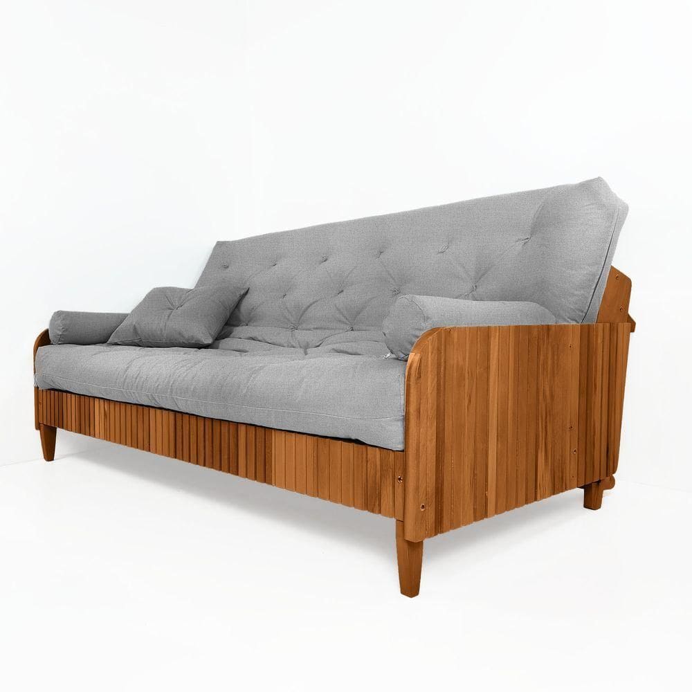Sofá Cama Paris Ii Ripado Acquablock Madeira Maciça Natural
