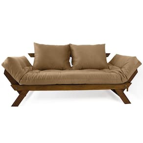 Sofá Japão Futon Acquablock Madeira Cor Imbuia - Fendi