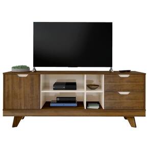 Rack Bancada Para Tv 65 Pol 160 Cm 4226 Pinho Off White Arly