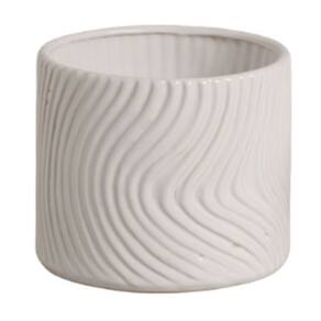 Vaso de Cerâmica Linha Mar (12) Branco BURGUINA