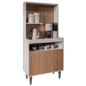 Armário De Cozinha 2 Portas Cantinho Do Café 70cm Bella Z34 Branco/freijó - Mpozenato
